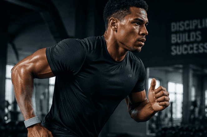 Athlete training with 4Ward band